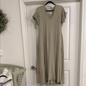 FP Beach Elegant Olive Maxi Dress